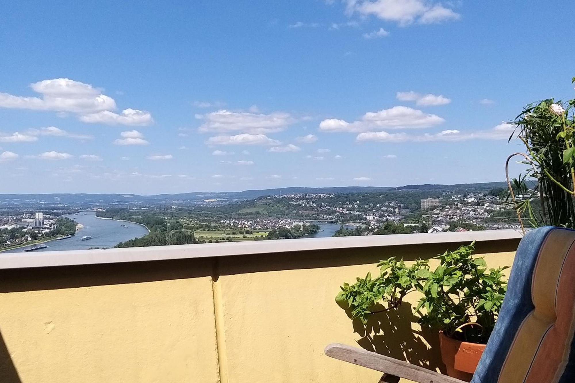Rheinblick Am Rheinsteig Zur Festung Ehrenbreitstein Mit Balkon Und Sauna Urbar  ภายนอก รูปภาพ